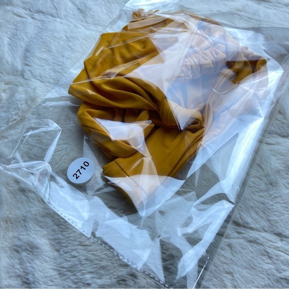 NWOT SET Ayra Swim Mimosa center knit ruched strap bikini 12265 - Picture 9 of 10